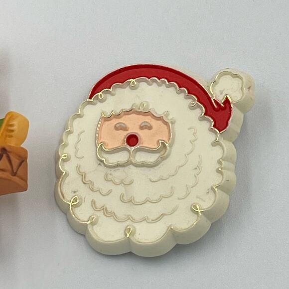 VTG Christmas Winter Holiday Pin Brooch Lot Santa Drummer Boy Snowman Teacher - Picture 3 of 9